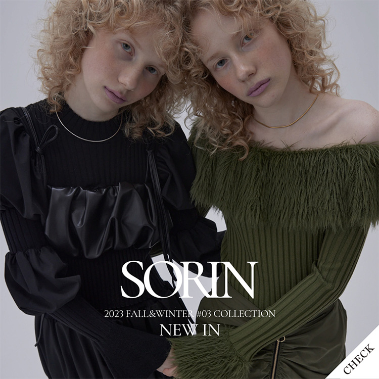 Wool Blend Rib Frilled shoulder Top（ニット/セーター）｜SORIN