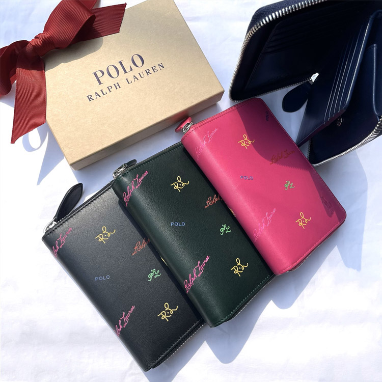 マルチカラーロゴ ラウンドジップウォレット（財布）｜POLO RALPH