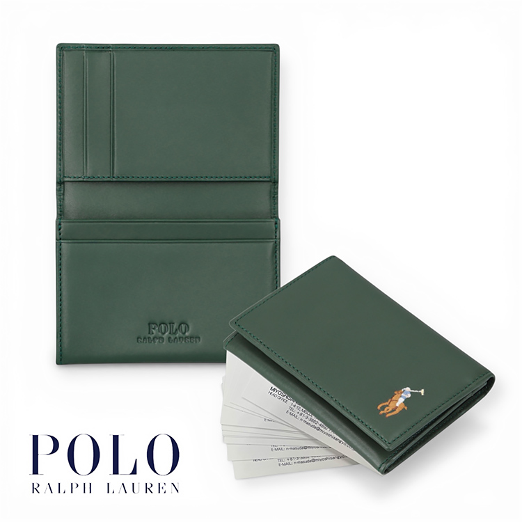 エンボスレザー カードケース（名刺入れ）｜POLO RALPH LAUREN（ポロ