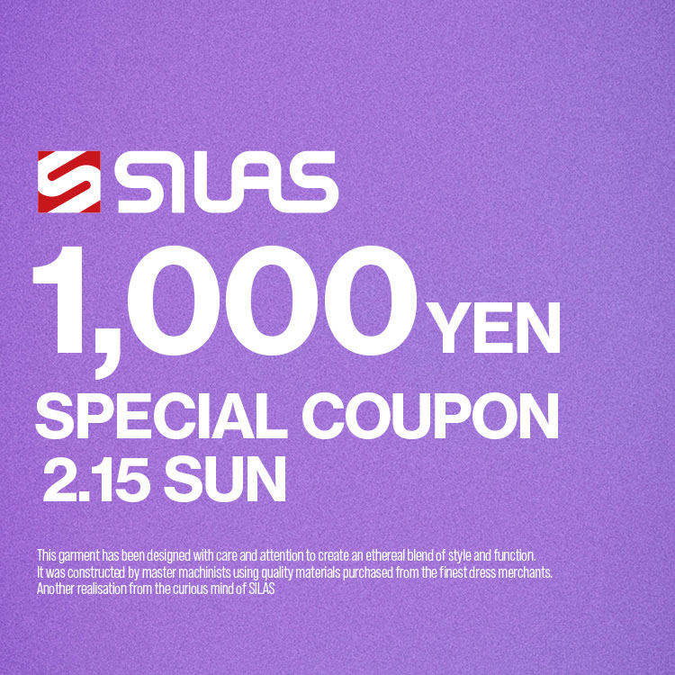 SILAS&MARIA�i�T�C���X&�}���A�j�̃V���b�v�j���[�X�u�ySILAS�z�{�����聏1,000�N�[�|���v