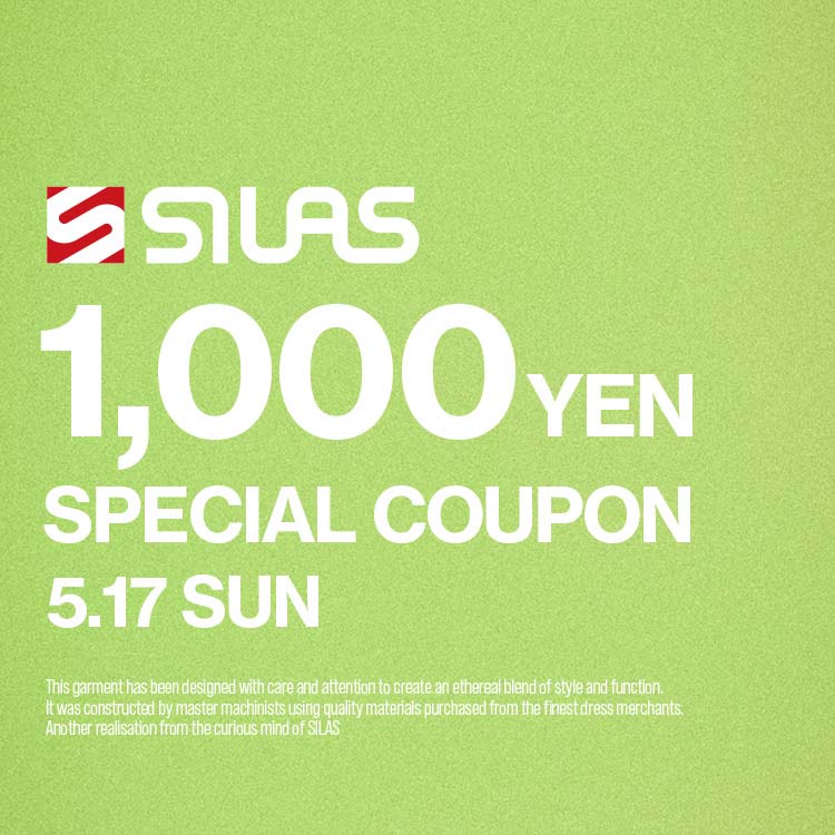 SILAS&MARIA�i�T�C���X&�}���A�j�̃V���b�v�j���[�X�u�ySILAS�z�{�����聏1,000�N�[�|���v