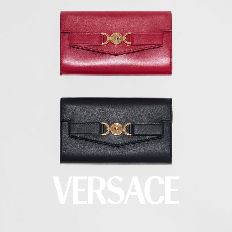 GIANNI VERSACE長財布 ロングウォレット フラップ クロコ型押し クロコ GIANNI VERSACE長財布 ロングウォレット フラップ クロコ型押し クロコ