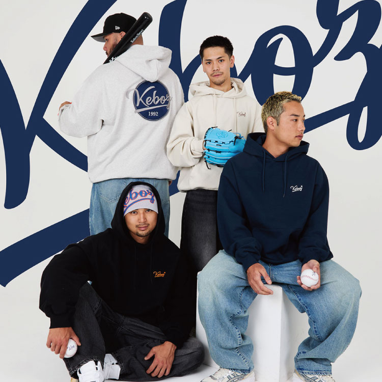 トップス keboz BBLOGO SWEAT HALFZIP KEBOZ トレーナー スウェット BB