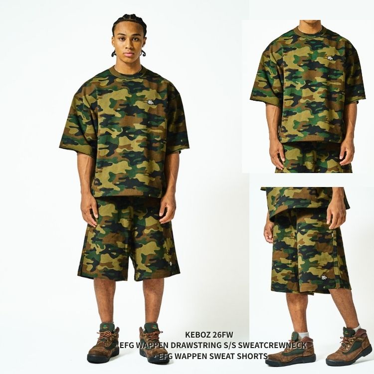KEBOZ�i�P�{�Y�j�̃V���b�v�j���[�X�u���Ƀh���[�R�[�h��z�����AEFG WAPPEN DRAWSTRING S/S SWEATCREWNECK�v