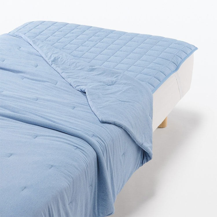 無印良品 サッカー織 掛ふとんカバー S 150×210cm用 ブルー 良品計画 【60％OFF】 - ベッド・寝具（無印良品）