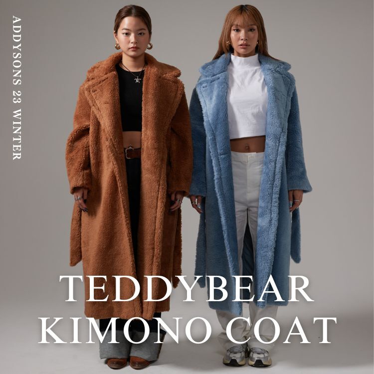 定価26500円ADDYSONS Teddy Bear Kimono coat