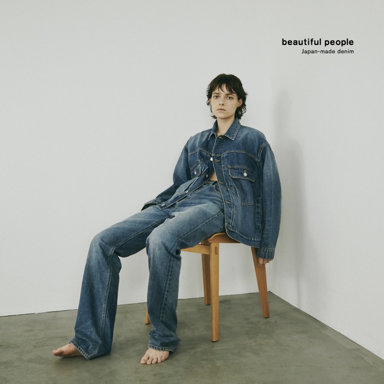 selvedge denim flip hem pants（デニムパンツ）｜beautiful