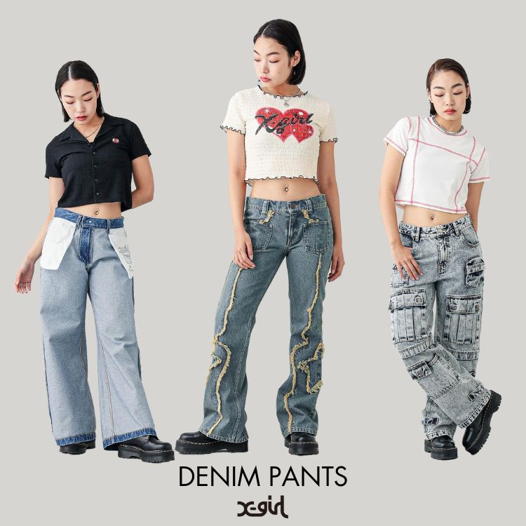 CONTRAST STITCH DENIM PANTS（デニムパンツ）｜X-girl（エックス 