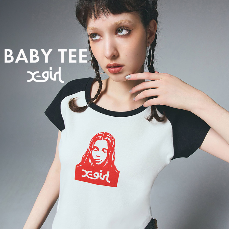 tシャツ SPRAY STAR S/S BABY TEE レディース SPRAY STAR S/S BABY TEE（Tシャツ/カットソー）｜X-girl