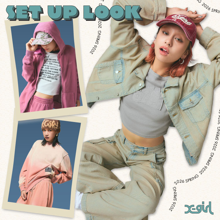 X-girl｜エックスガールのトピックス「【X-girl】＼SET UP LOOK／最新