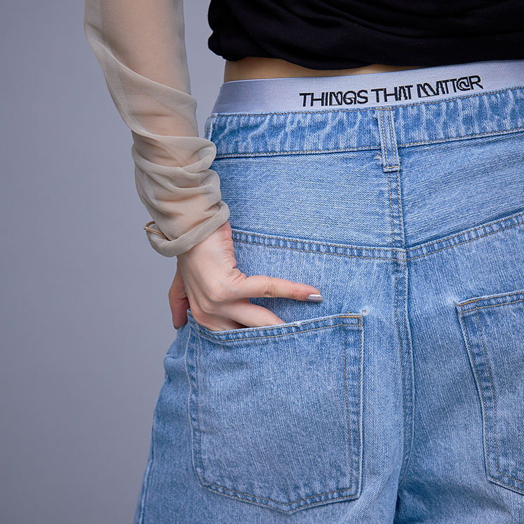 ZOZO限定商品】 WAIST LOGO DENIM WIDE PANTS / ウェストロゴ ZOZO限定商品】 WAIST LOGO DENIM WIDE PANTS / ウェストロゴ