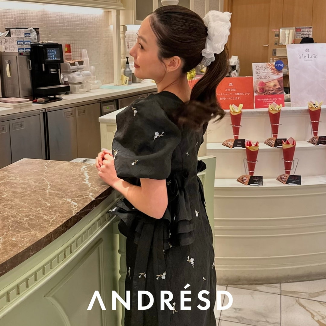 ANDRESD�i�A���h���X�h�j�̃V���b�v�j���[�X�u�y�u���b�T���t�����h���X / blossom frill dress�z#ANDRESD�v