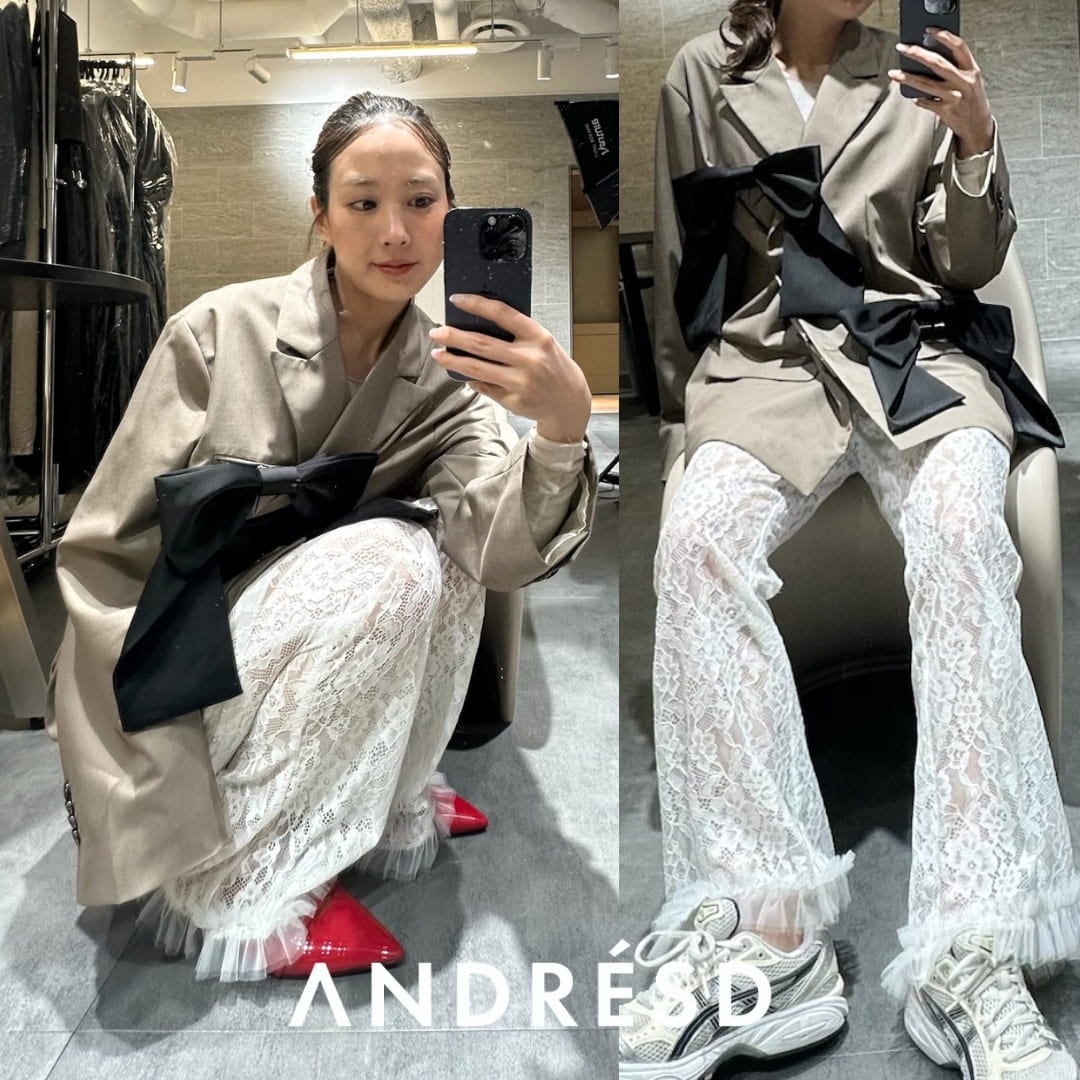 ANDRESD�i�A���h���X�h�j�̃V���b�v�j���[�X�u�y���[�X�t���A�p���c / lace flare pants�z#ANDRESD�v
