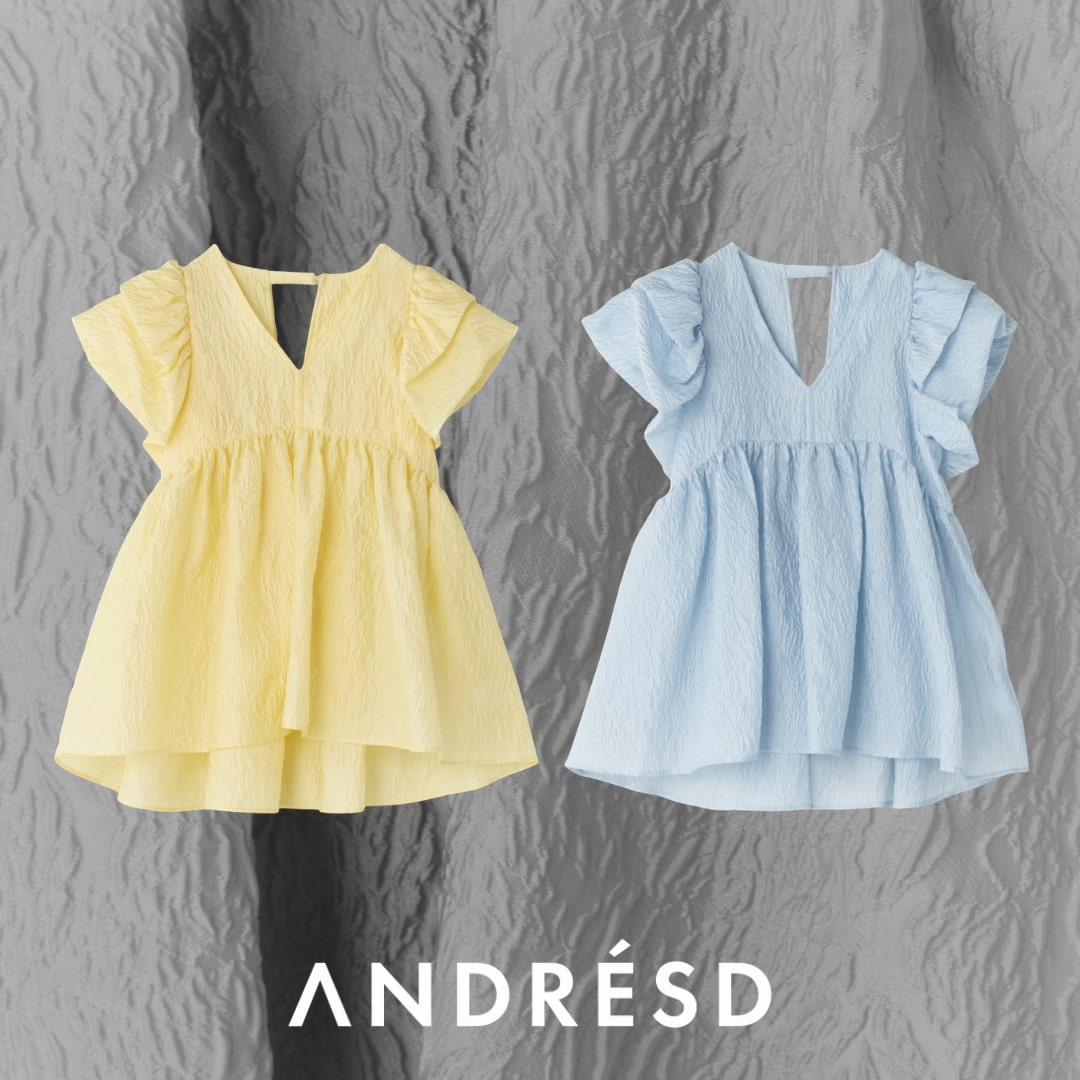 ANDRESD�i�A���h���X�h�j�̃V���b�v�j���[�X�u�y�V�A�[�W���K�[�h�y�v�����g�b�v�X / sheer jacquard peplum tops�z#ANDRESD�v