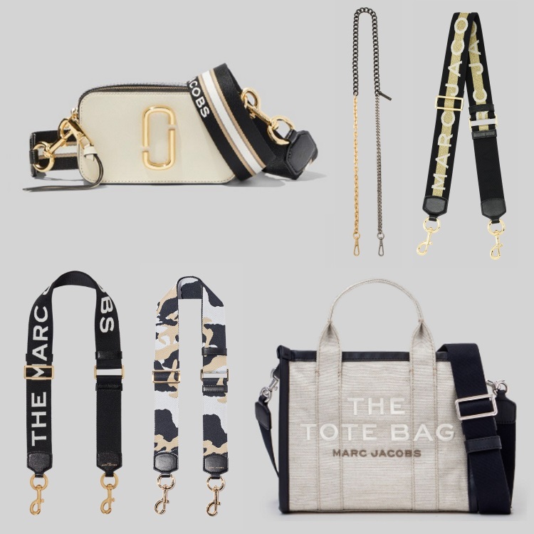 MARC JACOBS ショルダーベルト ブラック×ホワイト 新品未使用タグ付き