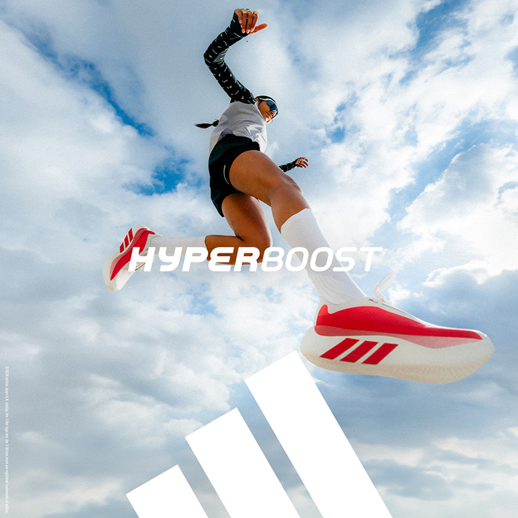 adidas�i�A�f�B�_�X�j�̃V���b�v�j���[�X�u�y�A�f�B�_�X�����z�V���o�̌y�ʌ��ꃂ�f�� HYPERBOOST EDGE�v