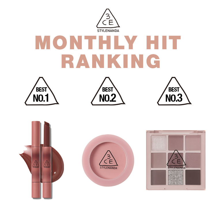 3CE�i�X���[�V�[�C�[�j�̃V���b�v�j���[�X�u�挎�̌��ԃx�X�g�Z���[TOP3�I������Ă���l�C�A�C�e�������Љ�v