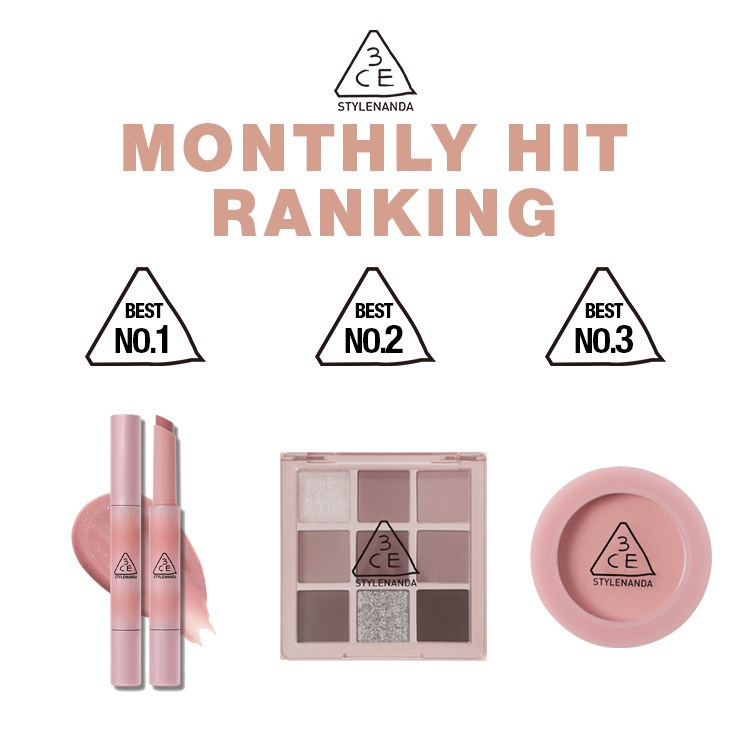 3CE�i�X���[�V�[�C�[�j�̃V���b�v�j���[�X�u�挎�̌��ԃx�X�g�Z���[TOP3�I������Ă���l�C�A�C�e�������Љ�v