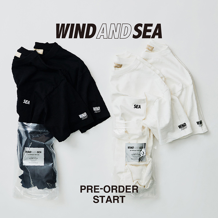 WIND AND SEA�i�E�B���_���V�[�j�̃V���b�v�j���[�X�u�y���D�]�ɂ��\���t�J�n�z2P POCKET S/S TEE�v