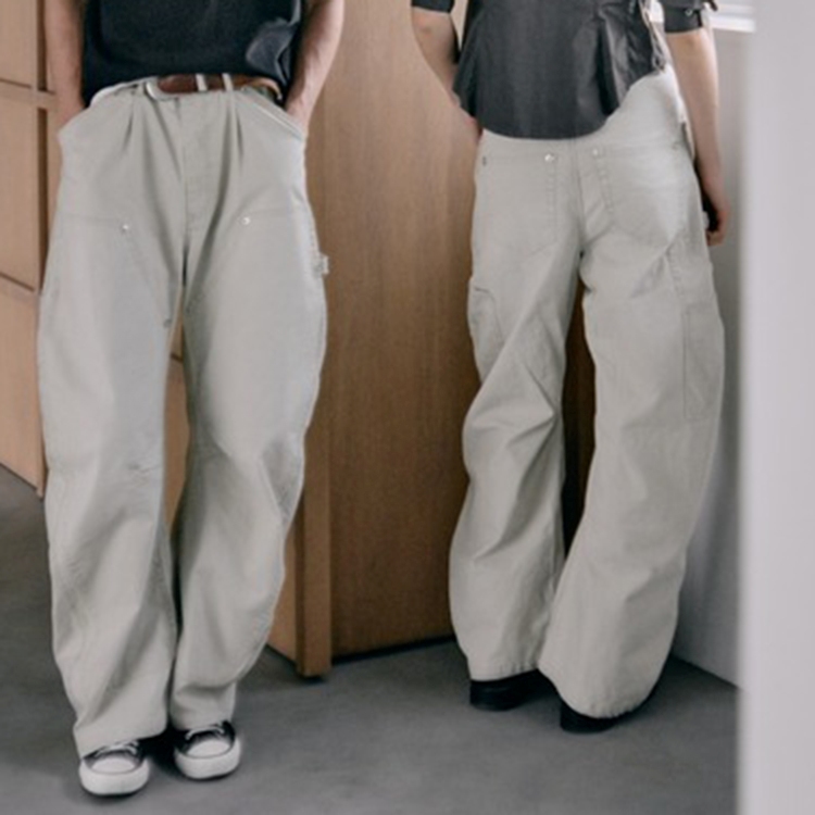 CONZ�i�R���Y�j�̃V���b�v�j���[�X�u�y�l�C�A�C�e���zduck double knee curved leg pants�v