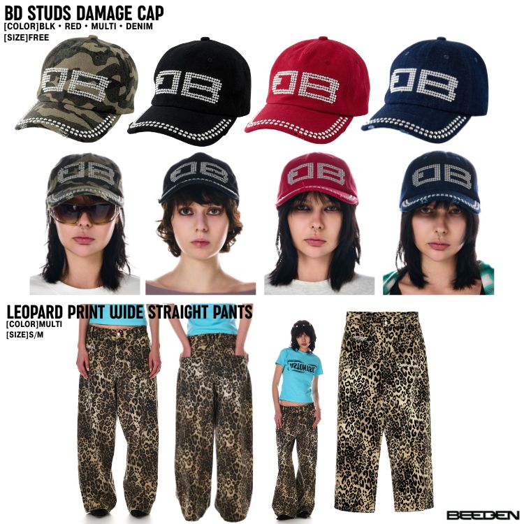 本日発送可】BEEDEN STUDS DAMAGE CAP CAMO