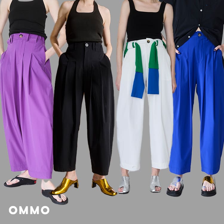 OMMO�i�I�[�G���G���I�[�j�̃V���b�v�j���[�X�u�������ƐL�k���ɗD�ꂽ�f�ނŔ~�J���������K�bEASY WIDE TUCK PT�v