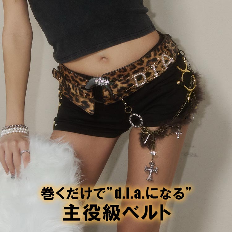 ムーンバックルベルト レオパード柄（ベルト）｜d.i.a.（ダイヤ）の