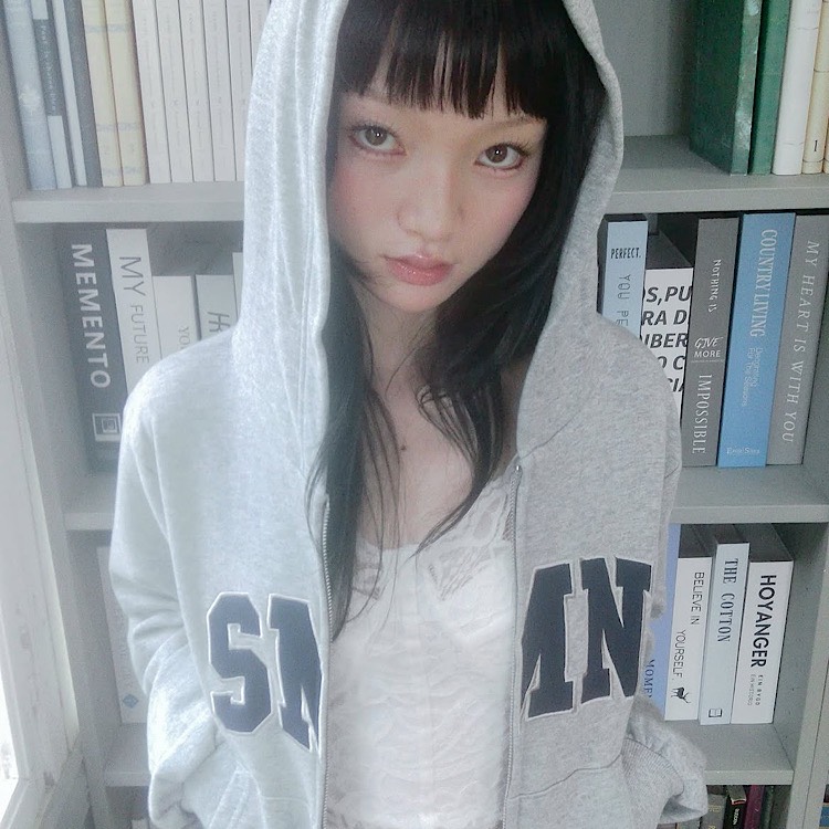 SMN double zip logo hoodie/SMNダブルジップロゴパーカー（パーカー