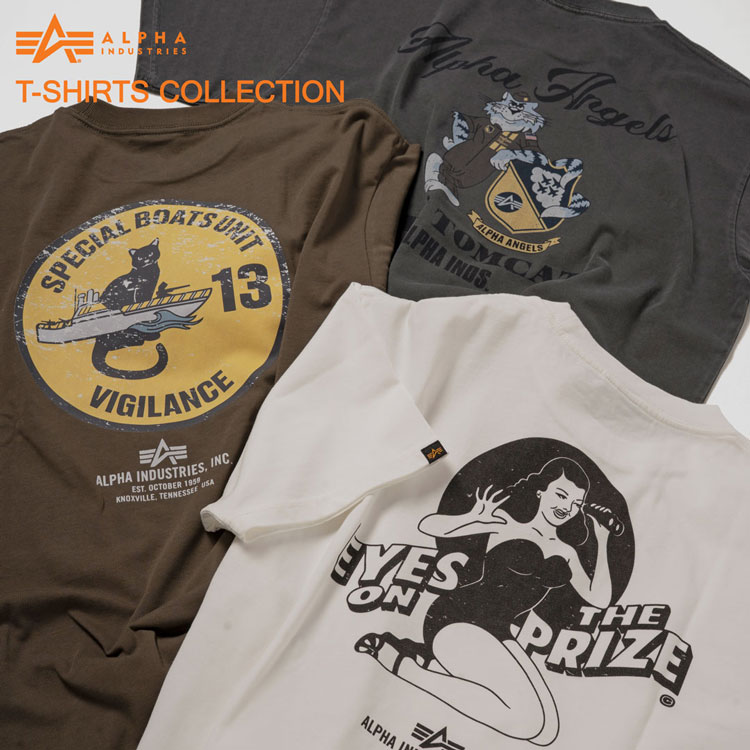 Alpha Industries�i�A���t�@�C���_�X�g���[�Y�j�̃V���b�v�j���[�X�u26s/s T-SHIRTS COLLECTION|Alpha Industries|�v