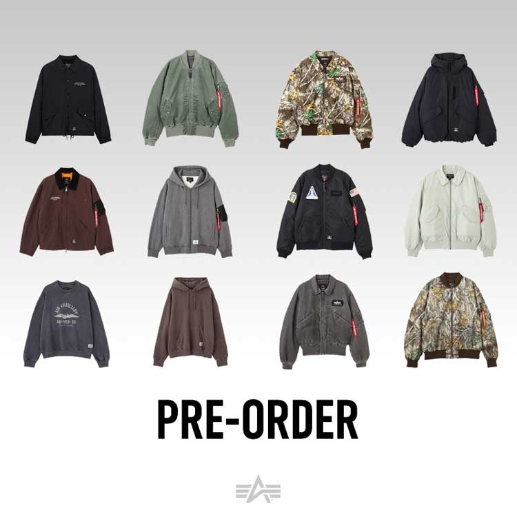 Alpha Industries�i�A���t�@�C���_�X�g���[�Y�j�̃V���b�v�j���[�X�u26FW��s�\��J�n�I|Alpha Industries|�v