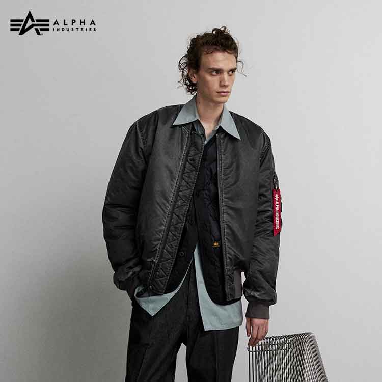 Alpha Industries/アルファインダストリーズ/LEATHER MA-1 HERITAGE