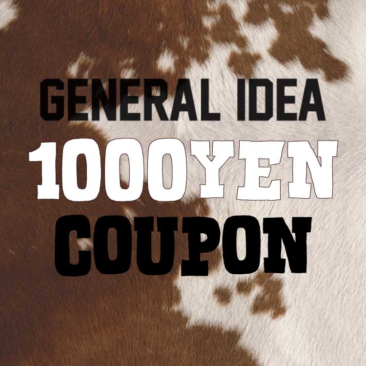 GENERAL IDEA�i�W�F�l�����A�C�f�B�A�j�̃V���b�v�j���[�X�u�yGENERAL IDEA�z������1000�~�N�[�|���z�z���I �v