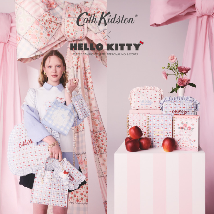 Cath Kidston × Hello Kitty フリルポーチ（ポーチ）｜Cath Kidston