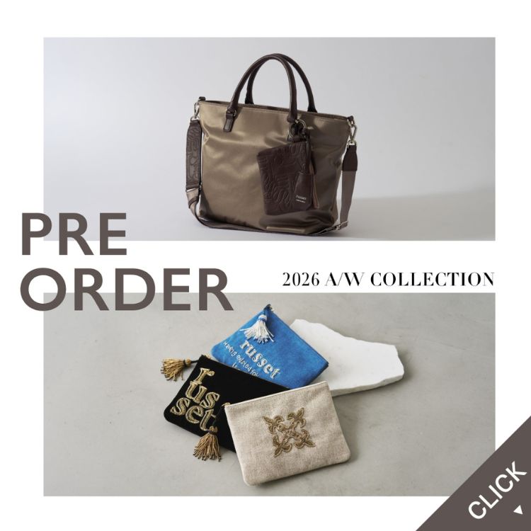 russet�i���V�b�g�j�̃V���b�v�j���[�X�u�yrusset�z���ڂ̐V��AW�V��A�C�e���\��X�^�[�g�I�v