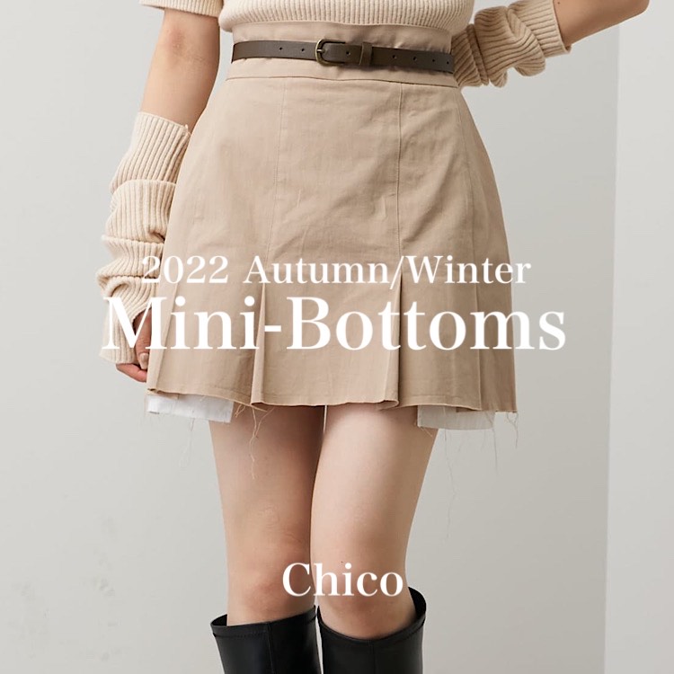ベルト付きプリーツミニスカート（スカート）｜Chico（チコ）のファッション通販 - ZOZOTOWN