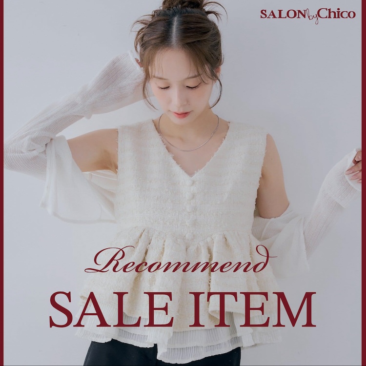 セール】【SALON by Chico】デザインスリーブチューリップバルーン