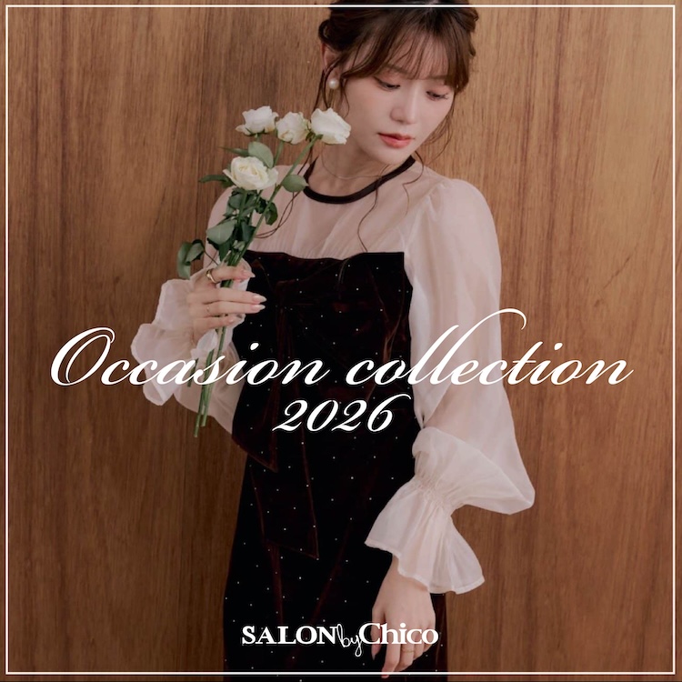 4色/サイズ展開＜オケージョンドレス＞【SALON by Chico】配色シアー