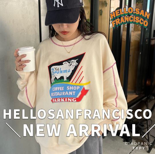 HELLO.SANFRANCISCO/ハローサンフランシスコ】プリントTEE付マルチ