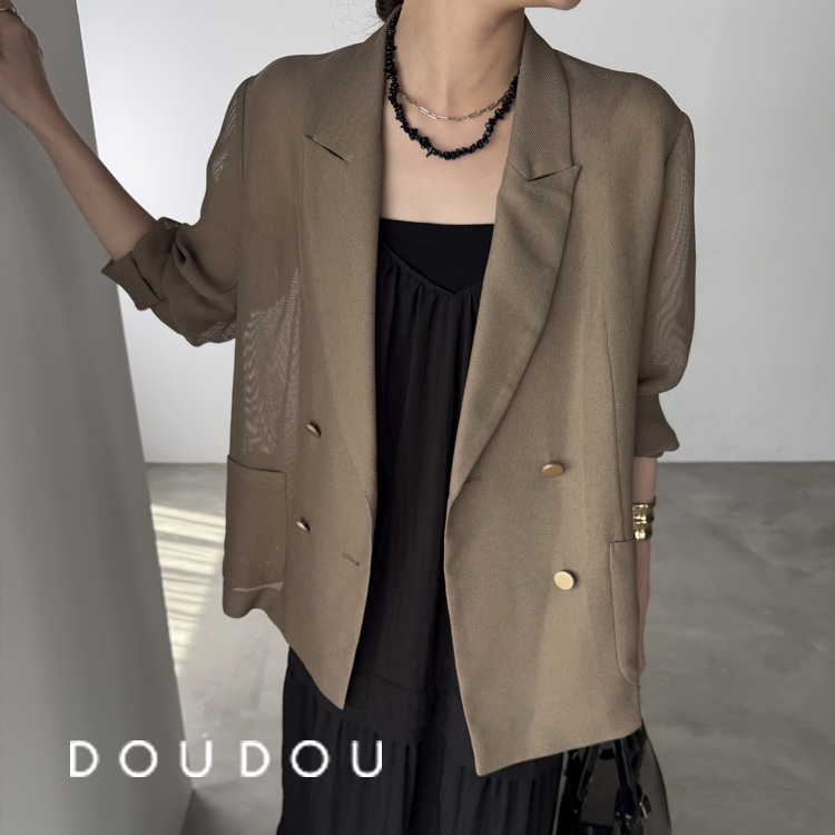 DouDou�i�h�D�h�D�j�̃V���b�v�j���[�X�u�yDOUDOU�z�X�^�C�����O���l�Ɏd�グ��_�u���W���P�b�g���A���b�V���f�ނŎd�グ��1���B�v