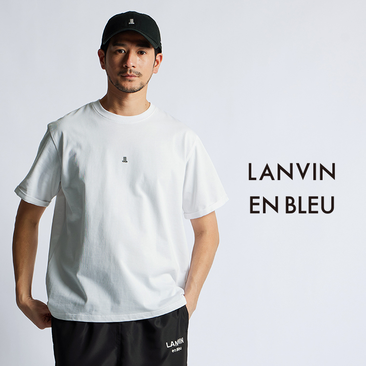 LANVIN en Bleu MEN�i�����o�� �I�� �u���[ �����j�̃V���b�v�j���[�X�u�y�V�씭���zT�V���c���L���b�v�v
