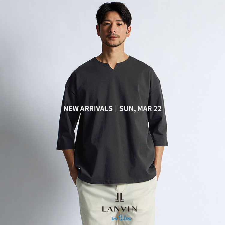 LANVIN en Bleu MEN�i�����o�� �I�� �u���[ �����j�̃V���b�v�j���[�X�u�y�V�씭���z�V���L�[�^�b�`T�V���c�V���[�Y�����C�h�X���b�N�X�v