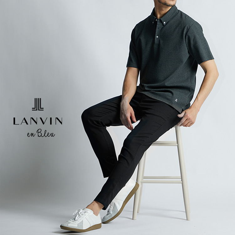 リネンブレンド テーパード ワイドパンツ（スラックス）｜LANVIN en