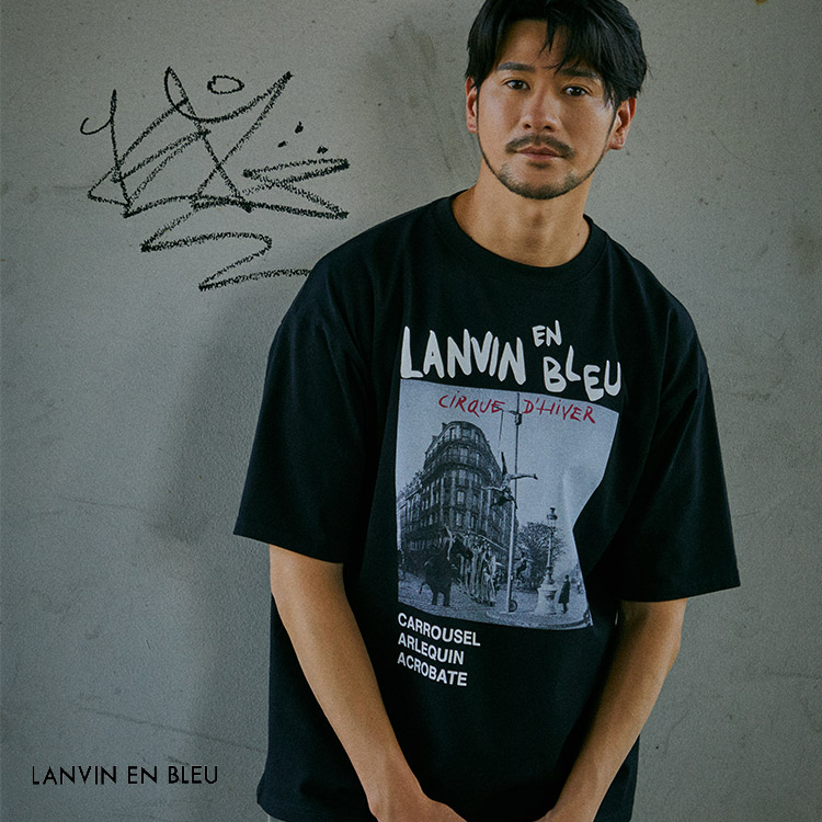 LANVIN en Bleu MEN�i�����o�� �I�� �u���[ �����j�̃V���b�v�j���[�X�u�yPICK UP�z�ꖇ�Ō��܂遖�V��O���t�B�b�NT�V���c�v