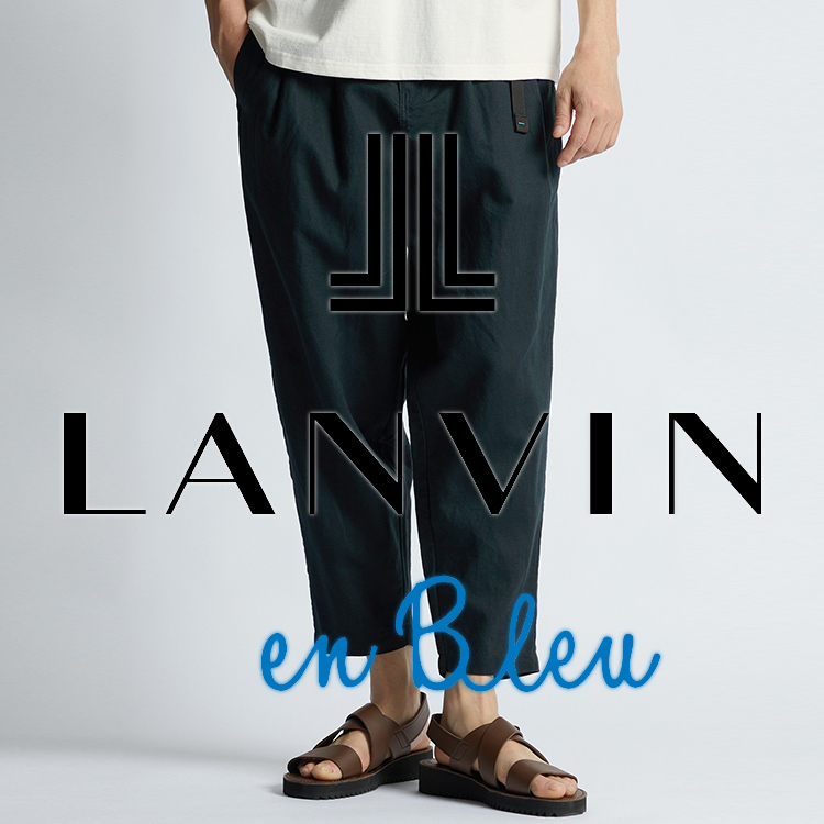 LANVIN en Bleu MEN�i�����o�� �I�� �u���[ �����j�̃V���b�v�j���[�X�u�yPICK UP�z�y���񃊃��b�N�X�V���G�b�g�p���c�v