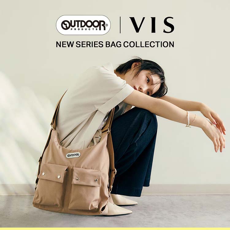 WEB限定追加【OUTDOOR PRODUCTS】VIS別注2WAYフリルトートバッグ
