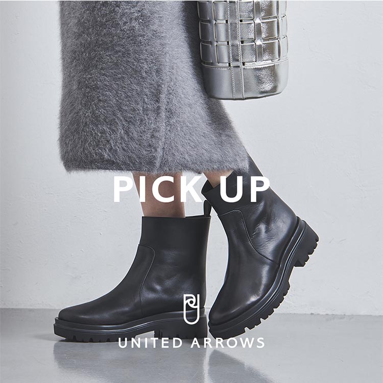 UNITED ARROWS ビジュー付きショートブーツ 黒