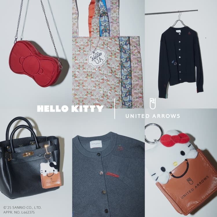 HELLO KITTY UNITED ARROWS カーディガン sanrio HELLO KITTY × UNITED ARROWS＞エンブロイダリー カーディガン