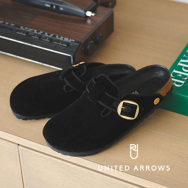 [未使用品]UNITED ARROWS ゴールド ポインテッドトゥパンプス ポインテッドトゥ ソフト パンプス BLACK（パンプス）｜UNITED
