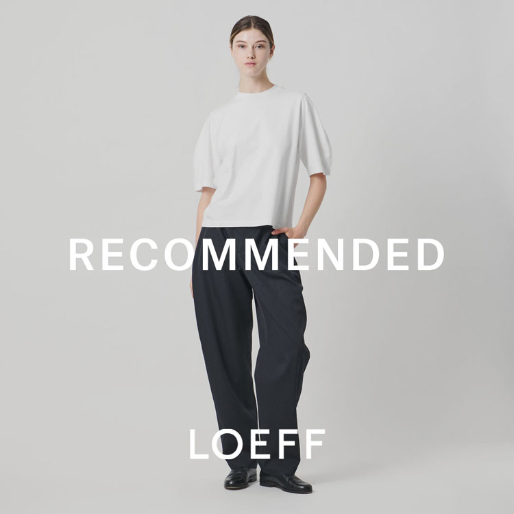 LOEFF＞オーガニックコットン クロップド クレセントスリーブ