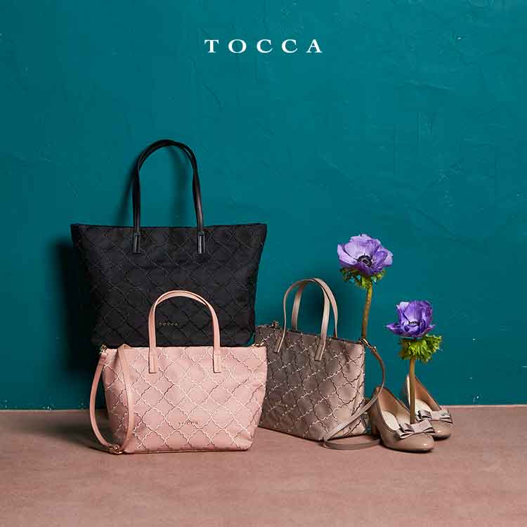 TOCCA｜トッカのトピックス「クローバー柄の刺繍を施したナイロントートバッグ」 - ZOZOTOWN